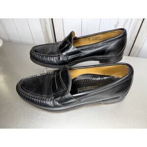 Sebago Penny Loafers Mens Size 10D Black Leather Slip On Made In USA VTG
